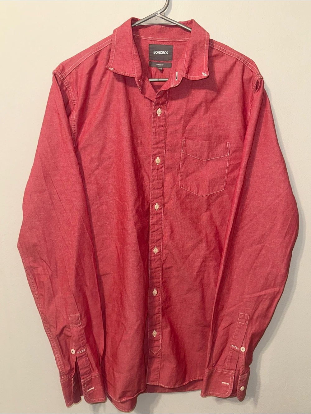 Bonobos Red Button Down Shirt